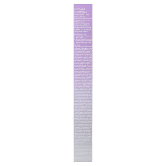 Numbuzin
No.9 NAD + Retinol Volumetox Eye Cream, 0.33 fl oz (10 ml)