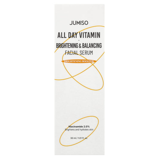 Jumiso
All Day Vitamin, Brightening & Balancing Facial Serum, 30 ml
