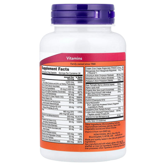 NOW Foods
ADAM™, Superior Men's Multi, 90 Veg Capsules
