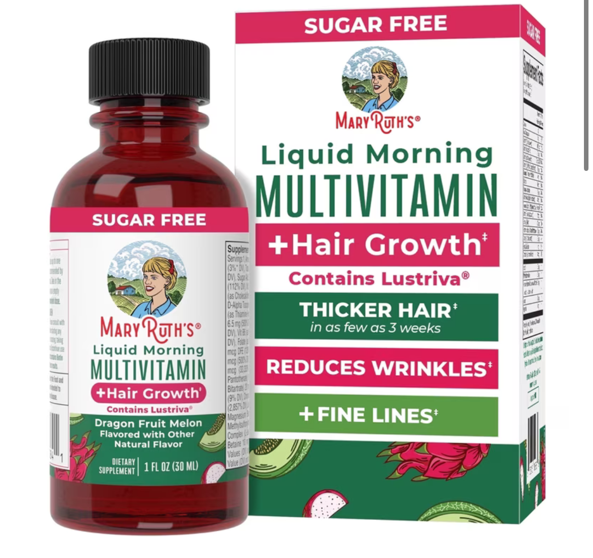 MaryRuth's Liquid Morning Multivitamin + Hair Growth Travel Bottle 30 ml