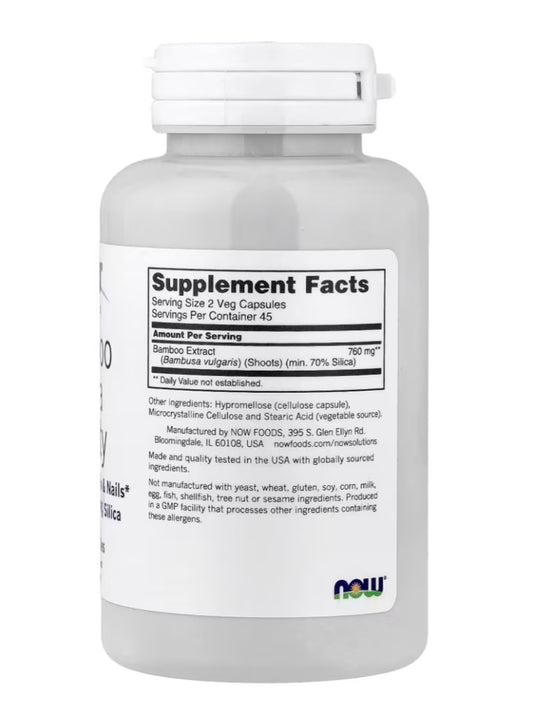 NOW Foods
Solutions, Bamboo Silica Beauty, 90 Veg Capsules (380 mg per Capsule)