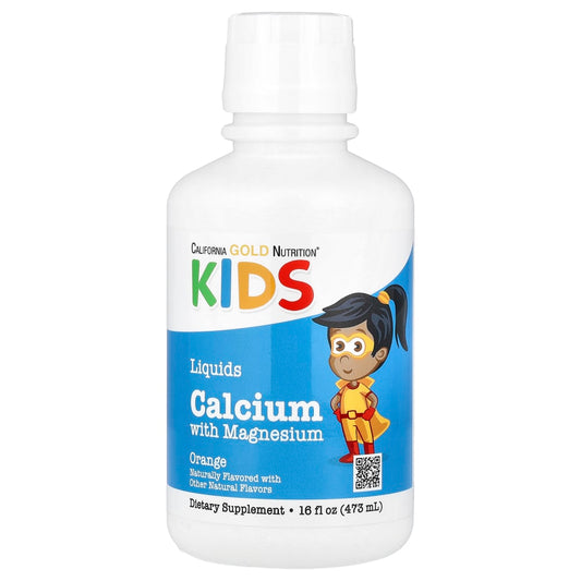 California Gold Nutrition
Kids Liquid Calcium with Magnesium, Vitamin D and Zinc, Orange, 16 fl oz (473 ml)