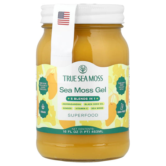 True Sea Moss
Sea Moss Gel Superfood, 5 Blends In 1, 16 fl oz (453 ml)