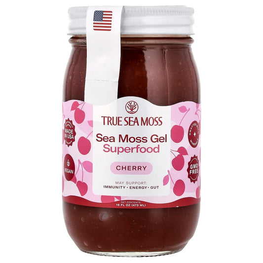 True Sea Moss
Sea Moss Gel Superfood, Cherry, 16 fl oz (473 ml)