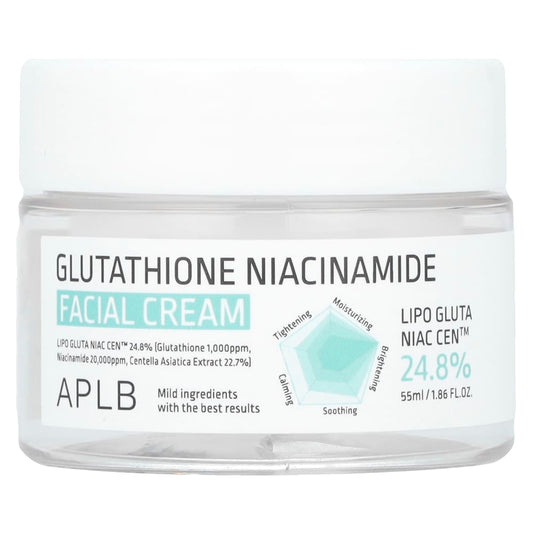 APLB
Glutathione Niacinamide, Facial Cream, 1.86 fl oz (55 ml)