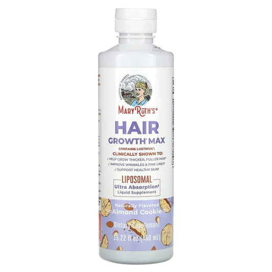 MaryRuth's
Hair Growth Max Liposomal, Almond Cookie, 15.22 fl oz (450 ml