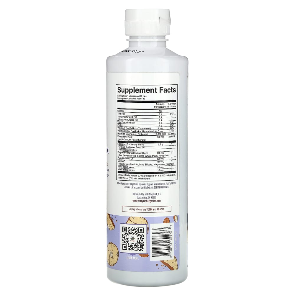 MaryRuth's
Hair Growth Max Liposomal, Almond Cookie, 15.22 fl oz (450 ml