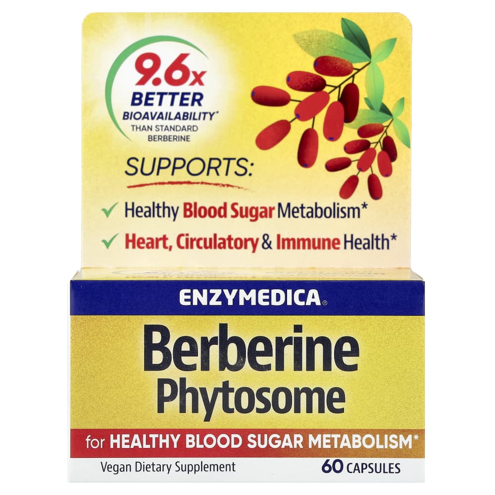 Enzymedica
Berberine Phytosome, 60 Capsules (275 mg per Capsule)
