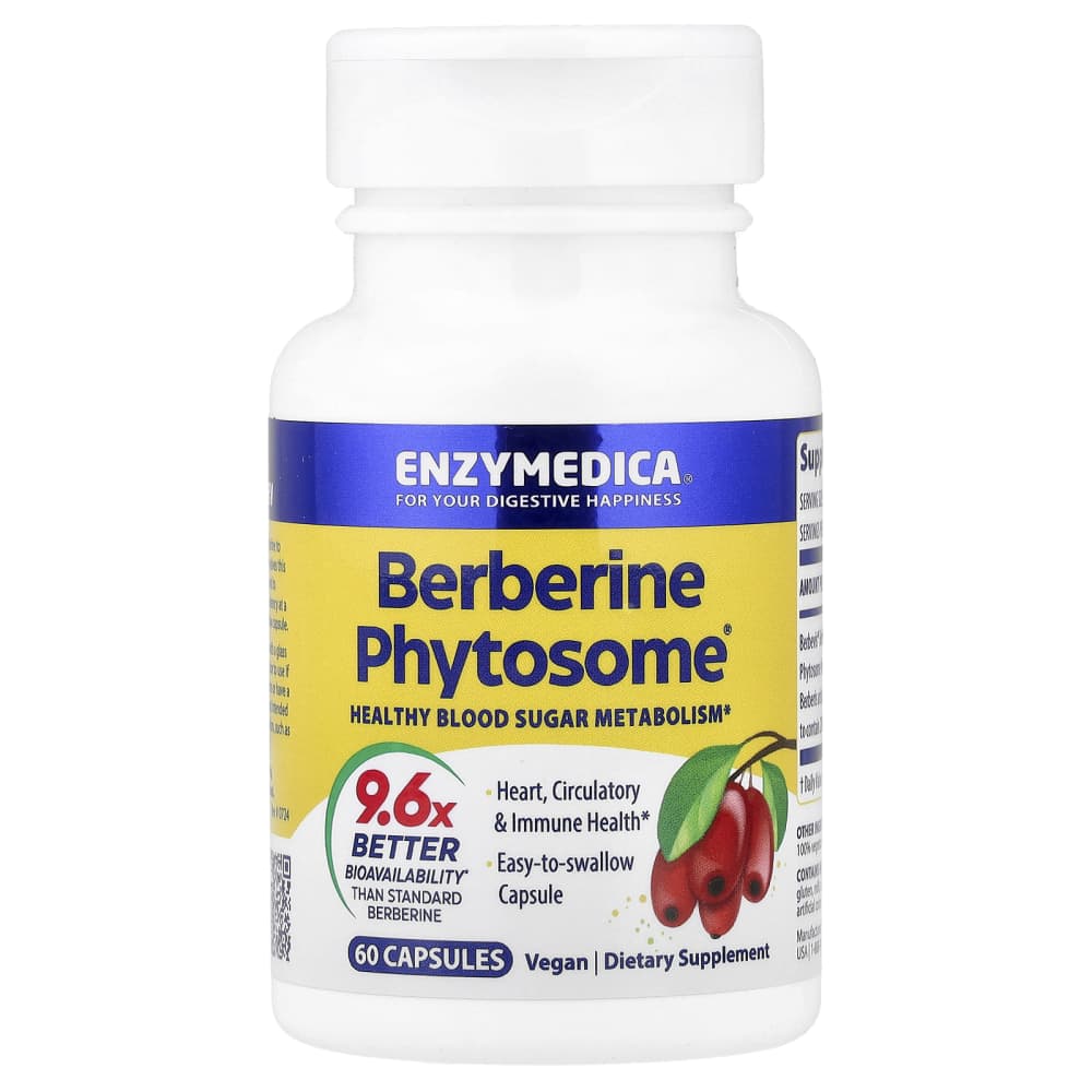 Enzymedica
Berberine Phytosome, 60 Capsules (275 mg per Capsule)