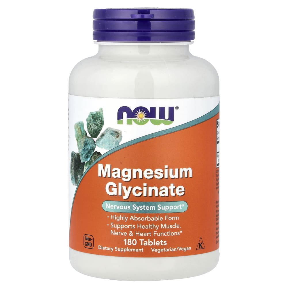 NOW Foods
Magnesium Glycinate, 180 Tablets (100 mg per Tablet)