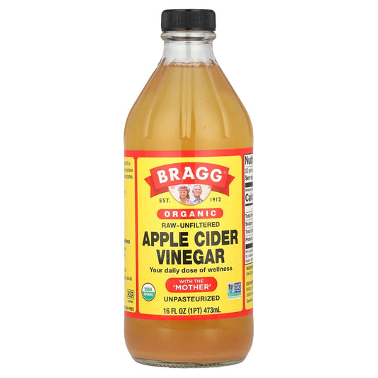 Bragg
Organic Apple Cider Vinegar with The 'Mother', 16 fl oz (473 ml)