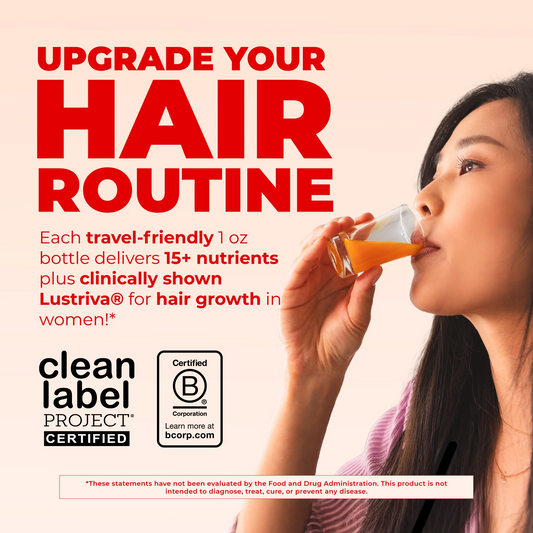MARY RUTH'S® Liquid Morning
MULTIVITAMIN +Hair Growth*
Contains Lustriva® TRAVEL PACK