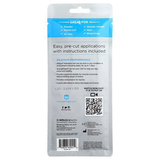 Strengthtape
Shoulder Tape, 6 Precut Strips