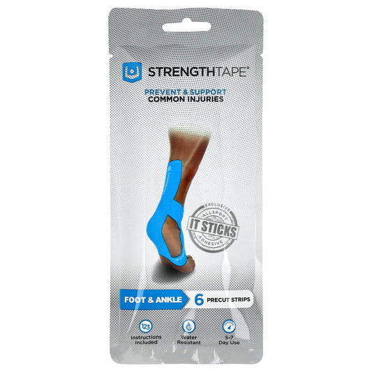 Strengthtape
Kinesiology Tape, Foot & Ankle, 6 Precut Strips