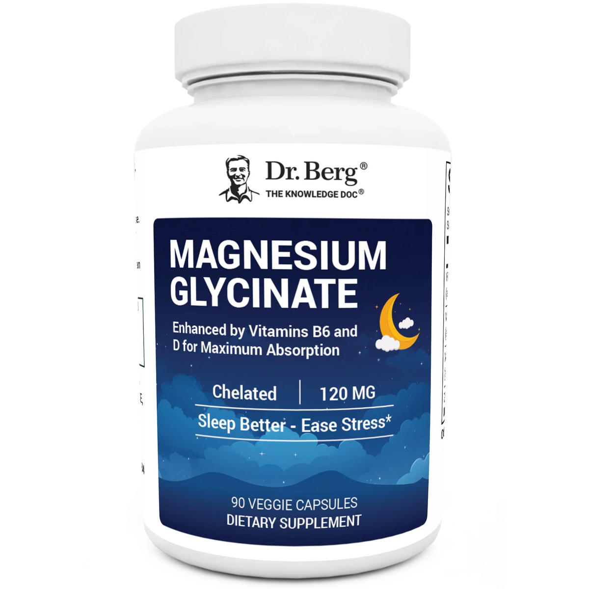 Dr.berg Magnesium Glycinate with Naturally Sourced Vitamin D3 90 Capsules