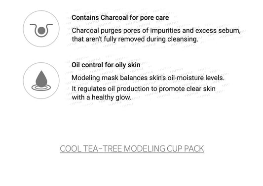 LINDSAY - CHARCOAL Modeling Mask Cup Pack