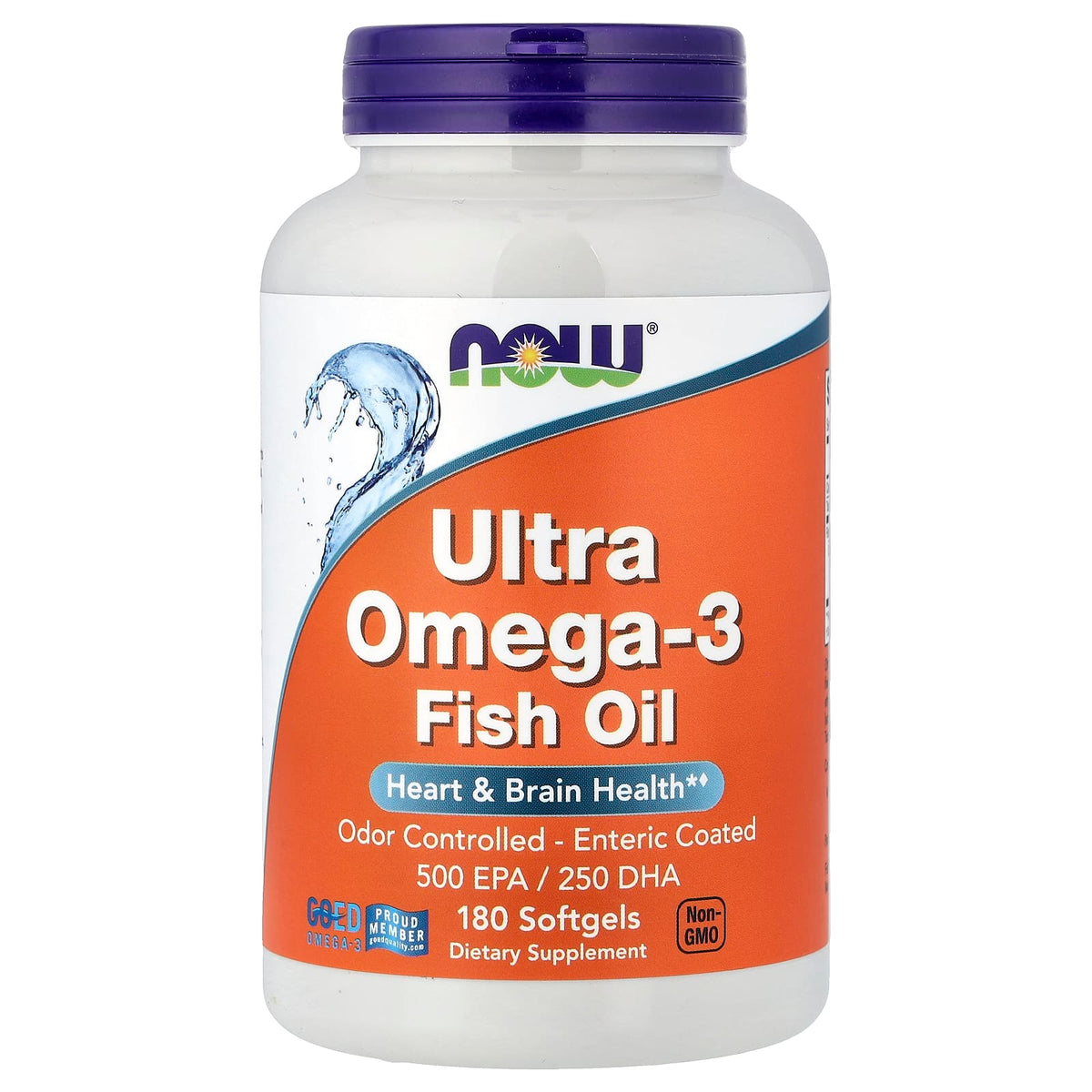 NOW Foods
Ultra Omega-3 Fish Oil, 180 Softgels