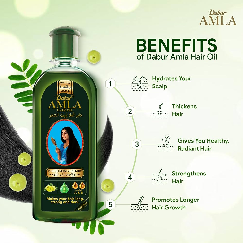 Dabur Amla Hair Oil 500ml | 10X Stronger