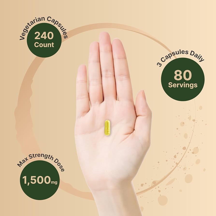 NatureBell Berberine Supplement 1,500mg with Ceylon Cinnamon & Turmeric Root, 480 Veggie Capsules