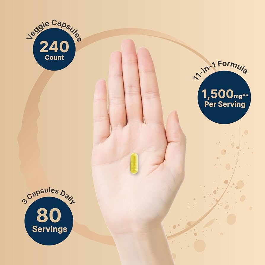 NatureBell NAD+ 11-in-1 Complex 1,500 mg Per Serving, 240 Veggie Capsules