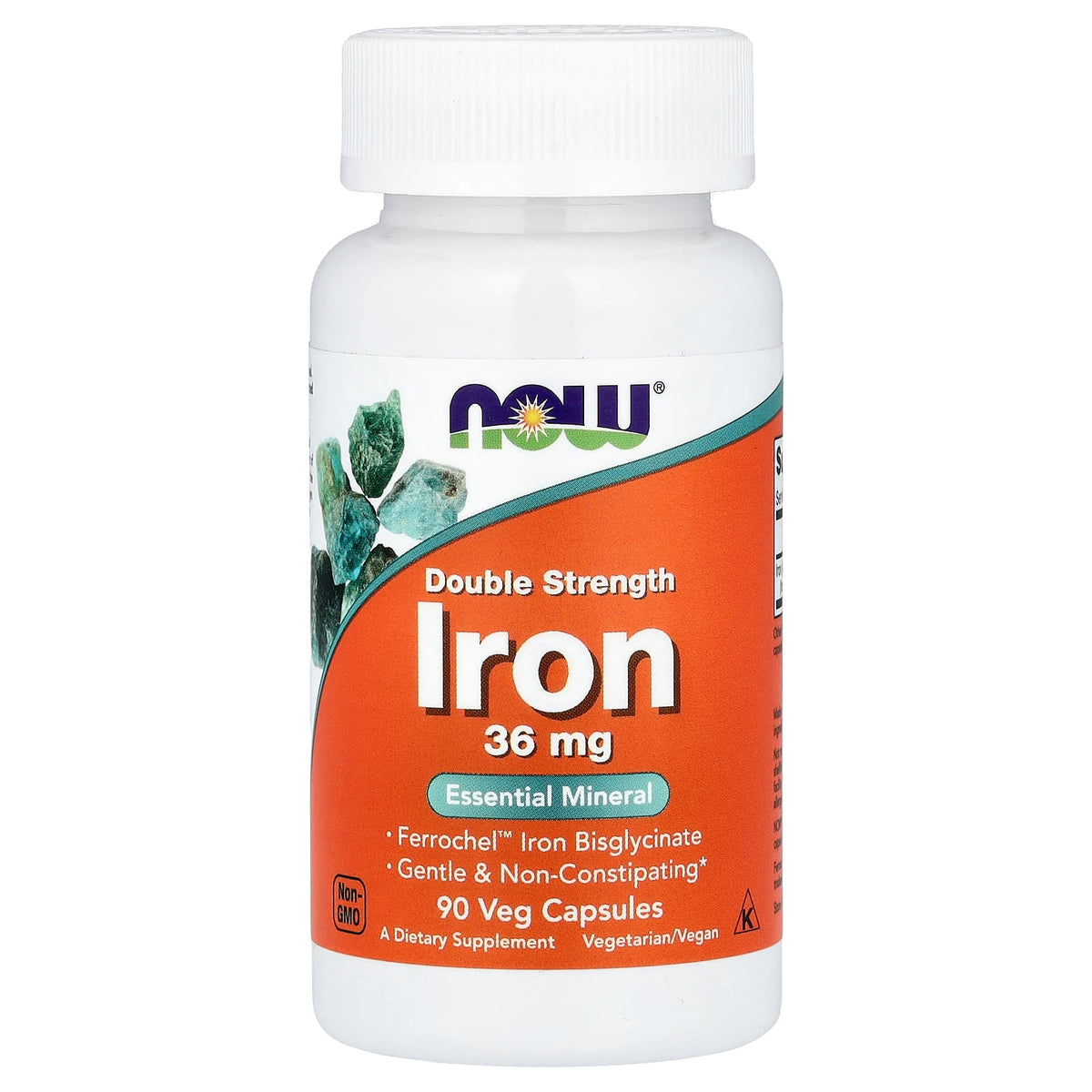 NOW Foods
Iron, 36 mg, 90 Veg Capsules