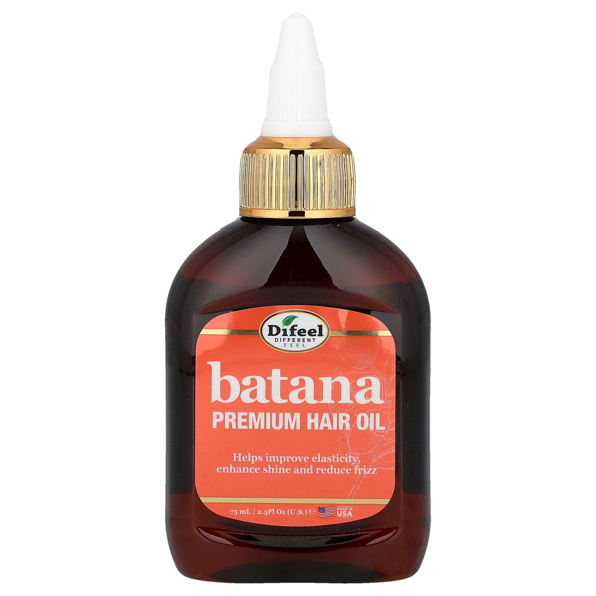 Difeel
Batana Premium Hair Oil, 2.5 fl oz (75 ml)