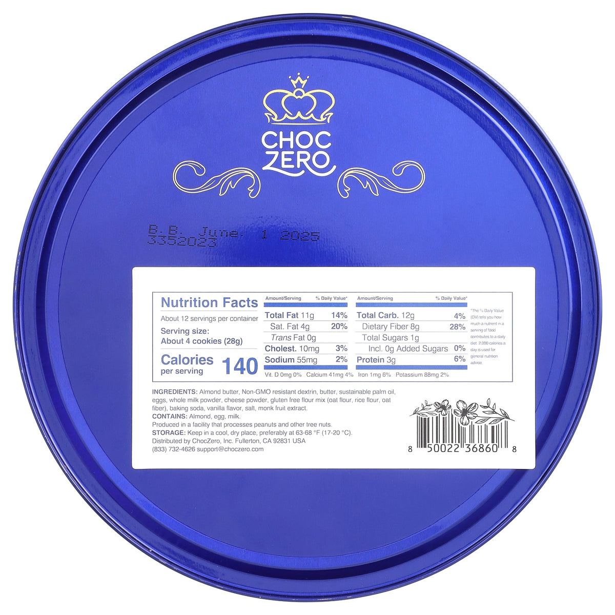 ChocZero
Premium Cookies, Danish Butter Cookies, 340 g
