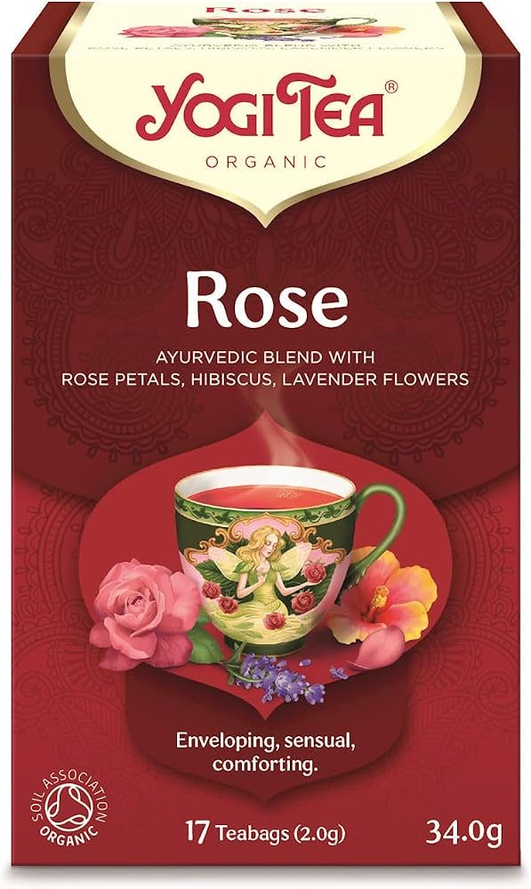 Yogi Tea Rose Organic Herbal Tea, Hibiscus & Lavender, 17 Bags