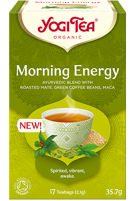 Yogi Tea Morning Energy, Roasted Mate, Green Coffee Bean & Maca, 17 Tea Bags (35.7 g)