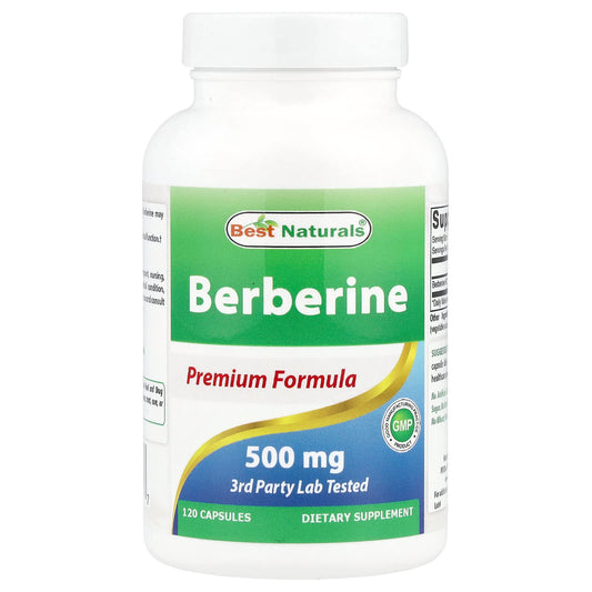 Best Naturals
Berberine, 500 mg, 120 Capsules