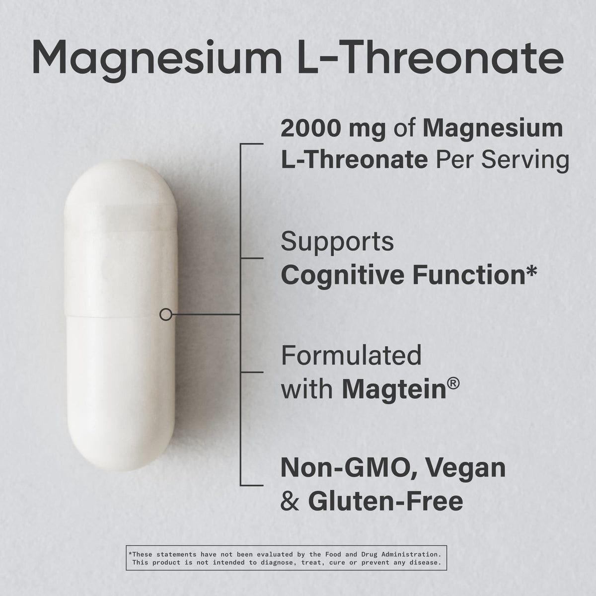 Sports Research
Magtein®، إل-ثريونات المغنيسيوم، 90 كبسولة نباتية (666 ملغ لكل كبسولة)
