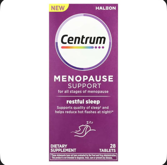 Centrum
Menopause Support, Restful Sleep, 28 Tablets