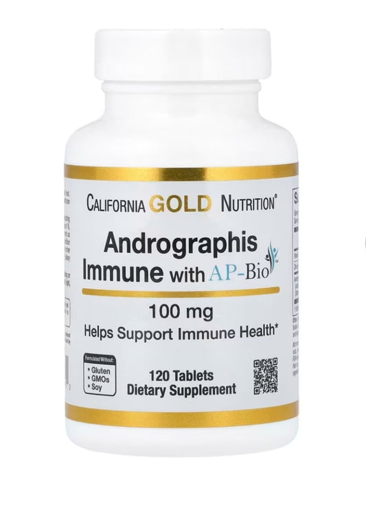 California Gold Nutrition
Andrographis Immune with AP-Bio, Andrographis Extract with Vitamin C and Zinc, 100 mg, 120 Tablets