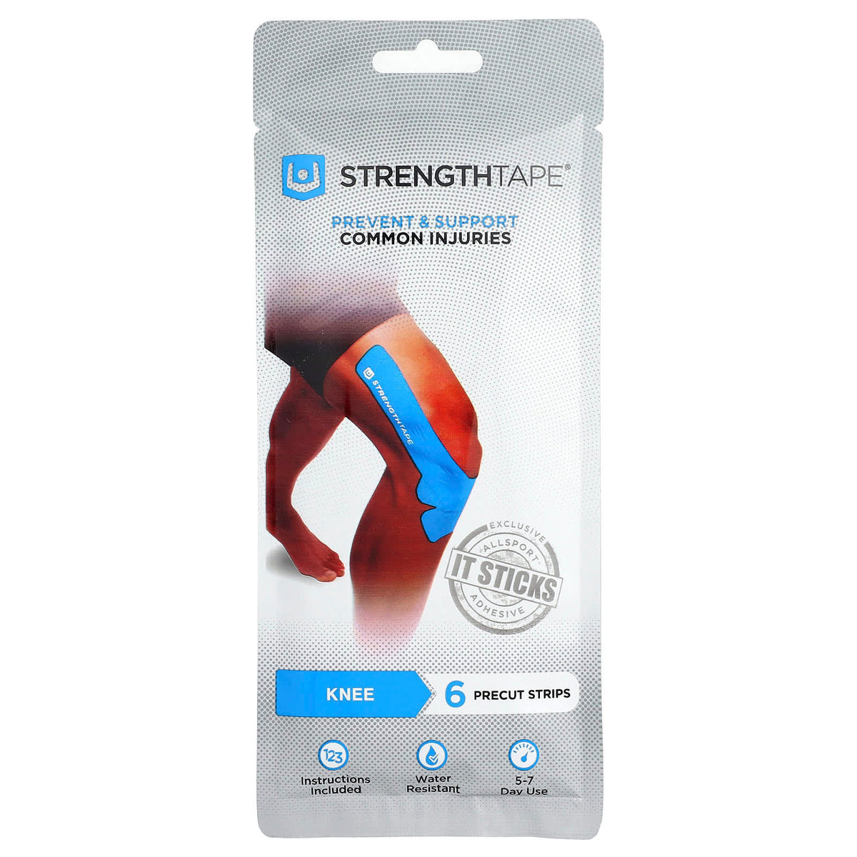 Strengthtape
Kinesiology Tape, Knee, 6 Precut Strips