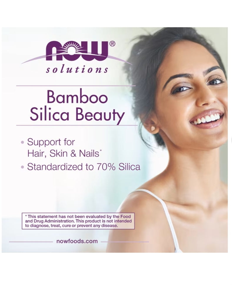 NOW Foods
Solutions, Bamboo Silica Beauty, 90 Veg Capsules (380 mg per Capsule)