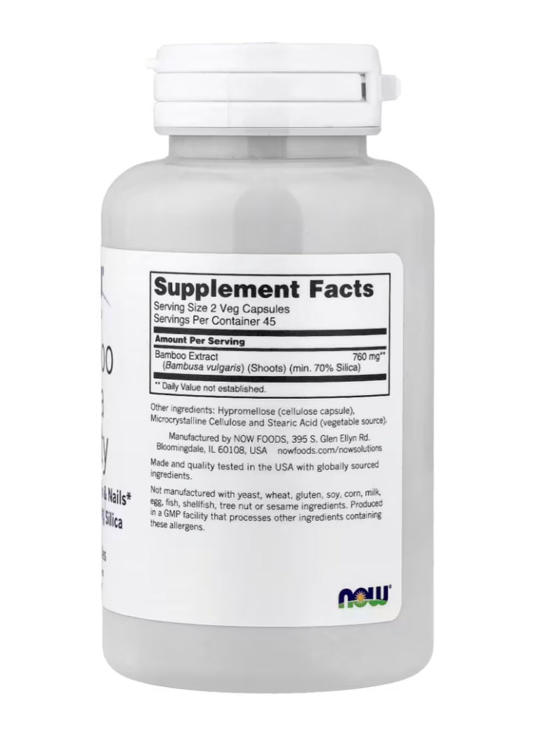 NOW Foods
Solutions, Bamboo Silica Beauty, 90 Veg Capsules (380 mg per Capsule)